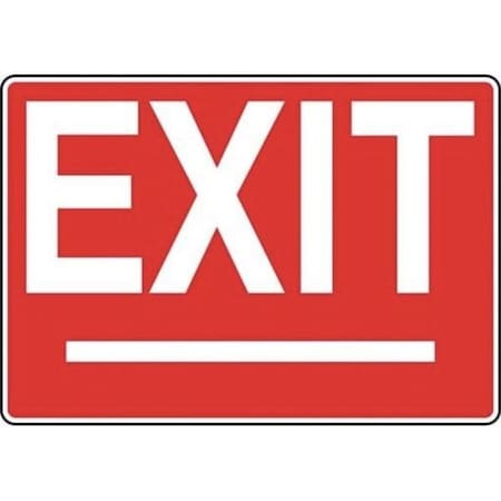 Accuform Exit Sign, Dura-Plastic, 14 in W, 10 in H MEXT422XT